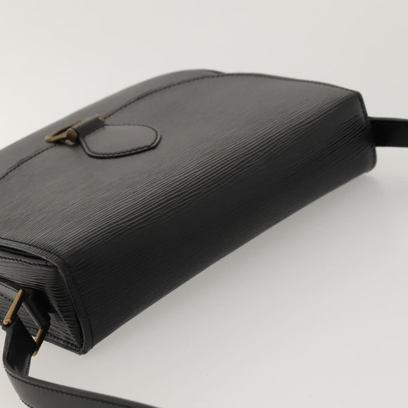 LOUIS VUITTON Epi Saint Cloud GM Shoulder Bag Black Noir M52192 LV Auth MX129