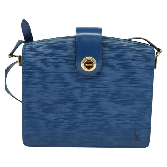 LOUIS VUITTON Epi Capuchin Shoulder Bag Blue M52345 LV Auth MX130