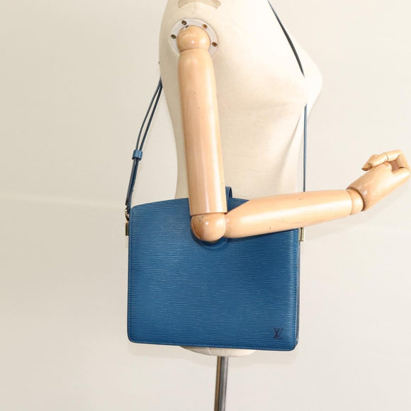 LOUIS VUITTON Epi Capuchin Shoulder Bag Blue M52345 LV Auth MX130