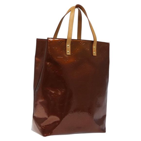 LOUIS VUITTON Monogram Vernis Reade MM Hand Bag Bronze M91143 LV Auth MX132