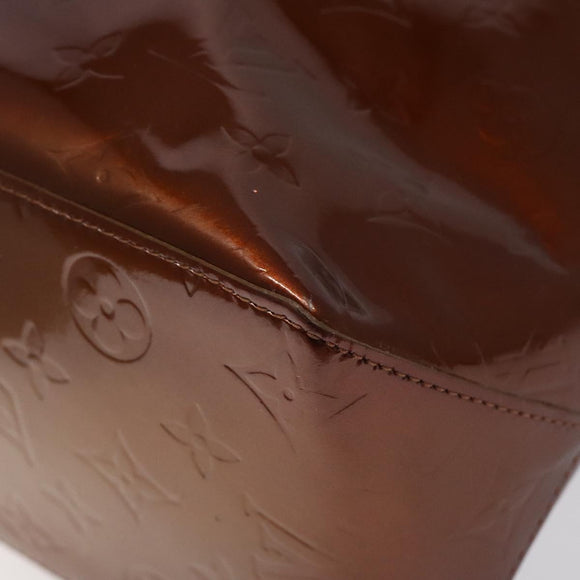 LOUIS VUITTON Monogram Vernis Reade MM Hand Bag Bronze M91143 LV Auth MX132