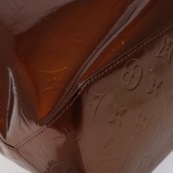 LOUIS VUITTON Monogram Vernis Reade MM Hand Bag Bronze M91143 LV Auth MX132