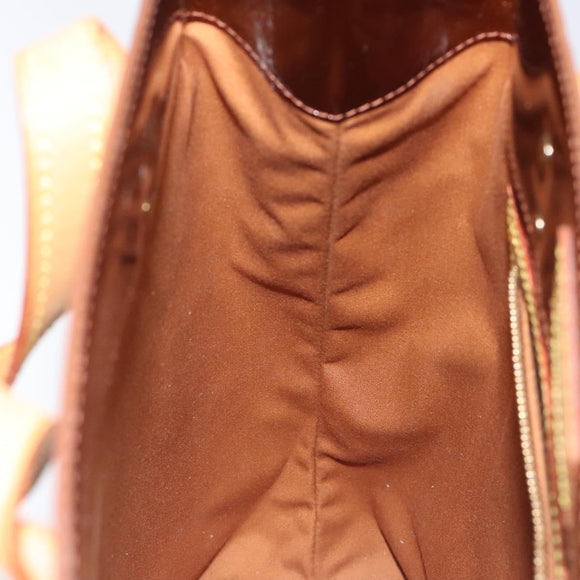 LOUIS VUITTON Monogram Vernis Reade MM Hand Bag Bronze M91143 LV Auth MX132