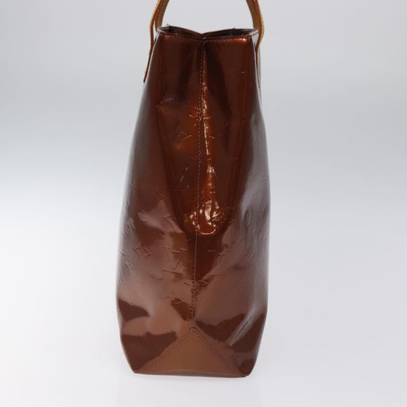 LOUIS VUITTON Monogram Vernis Reade MM Hand Bag Bronze M91143 LV Auth MX132