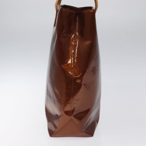 LOUIS VUITTON Monogram Vernis Reade MM Hand Bag Bronze M91143 LV Auth MX132