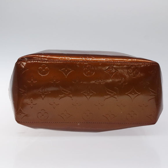 LOUIS VUITTON Monogram Vernis Reade MM Hand Bag Bronze M91143 LV Auth MX132