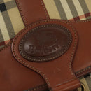 Burberrys Nova Check Boston Bag PVC 2way Beige Auth MX139-18