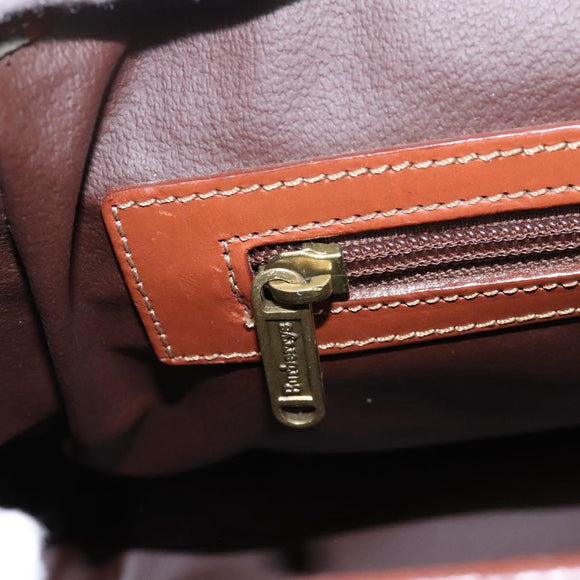 Burberrys Nova Check Boston Bag PVC 2way Beige Auth MX139