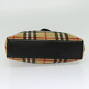 Burberrys Nova Check Blue Label Tote Bag Wool Beige Auth MX157-5