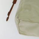 PRADA Shoulder Bag Nylon Beige Gold Auth MX164-15