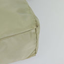PRADA Shoulder Bag Nylon Beige Gold Auth MX164-16