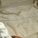 PRADA Shoulder Bag Nylon Beige Gold Auth MX164-11