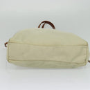 PRADA Shoulder Bag Nylon Beige Gold Auth MX164-5