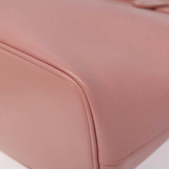 Salvatore Ferragamo Shoulder Bag Leather Pink Gold Auth MX166V