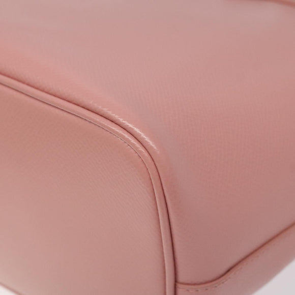 Salvatore Ferragamo Shoulder Bag Leather Pink Gold Auth MX166V