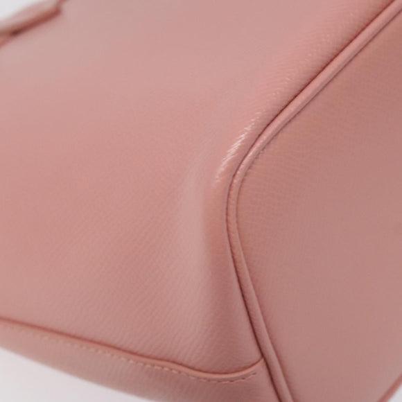 Salvatore Ferragamo Shoulder Bag Leather Pink Gold Auth MX166V
