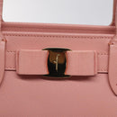 Salvatore Ferragamo Shoulder Bag Leather Pink Gold Auth MX166V-18