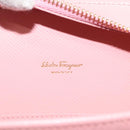 Salvatore Ferragamo Shoulder Bag Leather Pink Gold Auth MX166V-19