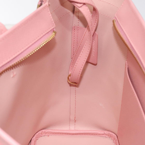 Salvatore Ferragamo Shoulder Bag Leather Pink Gold Auth MX166V