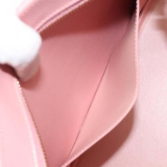 Salvatore Ferragamo Shoulder Bag Leather Pink Gold Auth MX166V