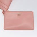 Salvatore Ferragamo Shoulder Bag Leather Pink Gold Auth MX166V-23