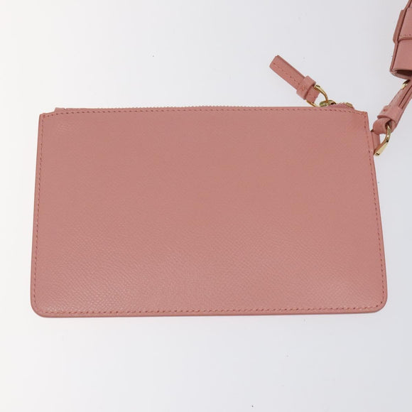 Salvatore Ferragamo Shoulder Bag Leather Pink Gold Auth MX166V