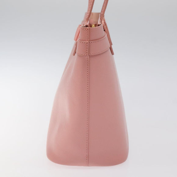 Salvatore Ferragamo Shoulder Bag Leather Pink Gold Auth MX166V