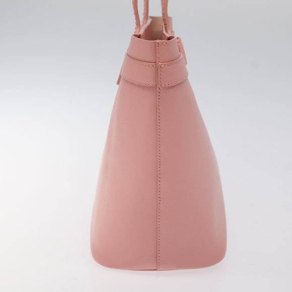 Salvatore Ferragamo Shoulder Bag Leather Pink Gold Auth MX166V