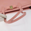 Salvatore Ferragamo Shoulder Bag Leather Pink Gold Auth MX166V-7