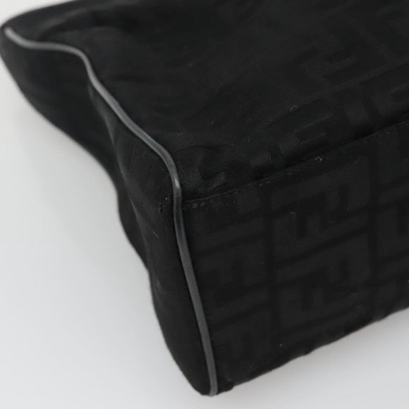 FENDI Zucca Canvas Tote Bag Gold Black Auth MX167