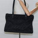 FENDI Zucca Canvas Tote Bag Gold Black Auth MX167-21