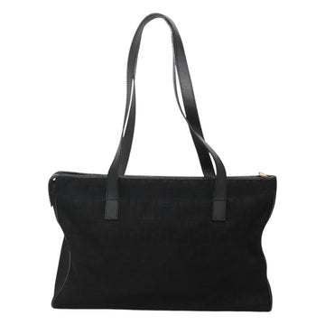 FENDI Zucca Canvas Tote Bag Gold Black Auth MX167 - 0