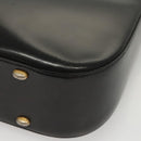 CELINE Shoulder Bag Leather Black Gold Auth MX169-9