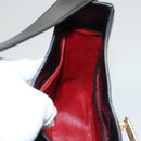 CELINE Shoulder Bag Leather Black Gold Auth MX169-18