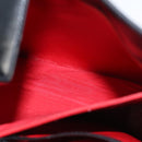 CELINE Shoulder Bag Leather Black Gold Auth MX169-21