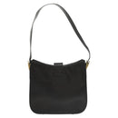 CELINE Shoulder Bag Leather Black Gold Auth MX169-2
