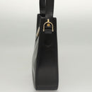 CELINE Shoulder Bag Leather Black Gold Auth MX169-3