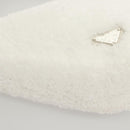 PRADA Shoulder Bag Pile White Silver Auth MX183SAM-16