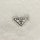 PRADA Shoulder Bag Pile White Silver Auth MX183AM-18