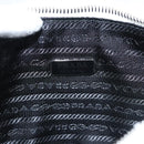 PRADA Shoulder Bag Pile White Silver Auth MX183AM-19