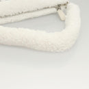 PRADA Shoulder Bag Pile White Silver Auth MX183AM-7