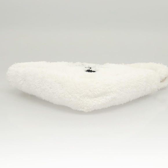 PRADA Shoulder Bag Pile White Silver Auth MX183AM