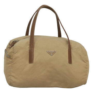 PRADA Shoulder Bag Nylon Beige Auth MX184