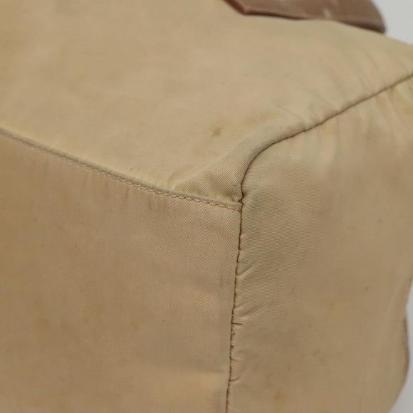 PRADA Shoulder Bag Nylon Beige Auth MX184