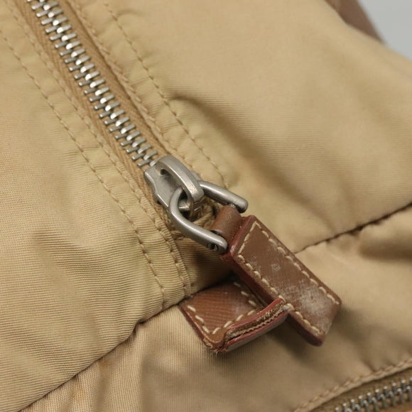 PRADA Shoulder Bag Nylon Beige Auth MX184