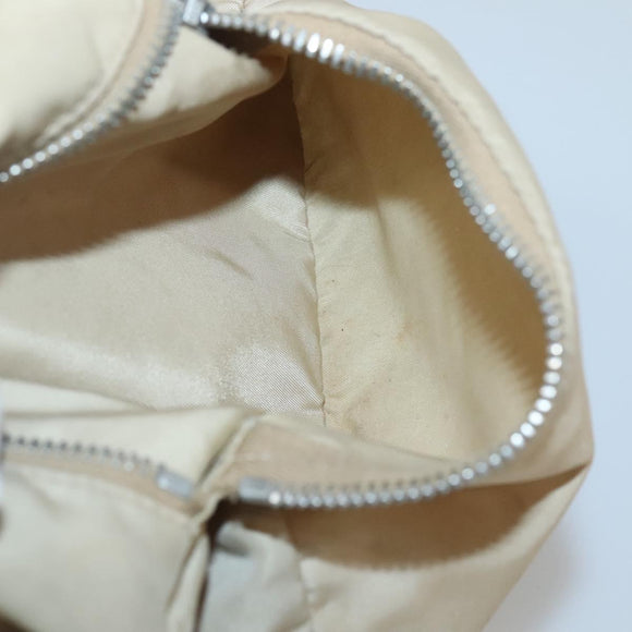 PRADA Shoulder Bag Nylon Beige Auth MX184