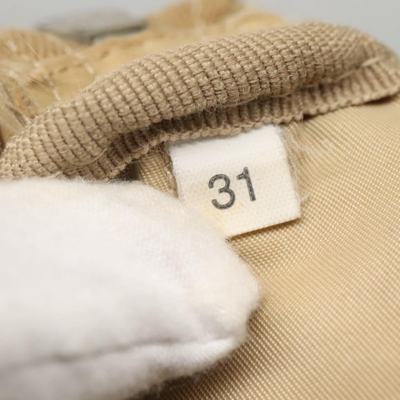 PRADA Shoulder Bag Nylon Beige Auth MX184