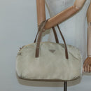 PRADA Shoulder Bag Nylon Beige Auth MX184-23