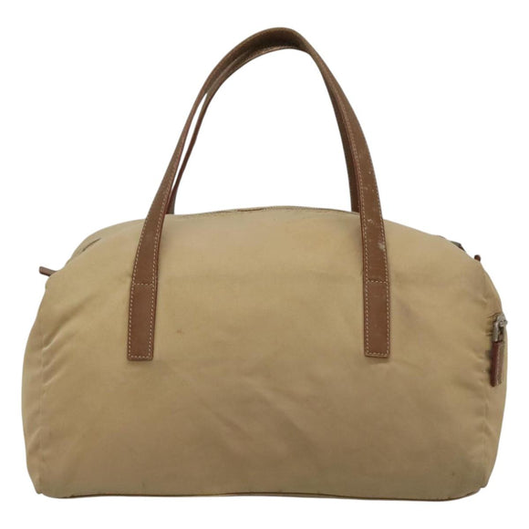 PRADA Shoulder Bag Nylon Beige Auth MX184