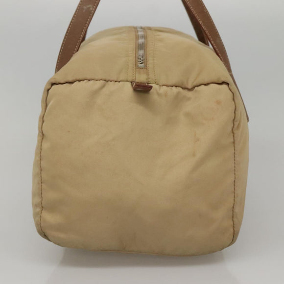 PRADA Shoulder Bag Nylon Beige Auth MX184